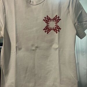 AMIRI Cream Tee with Red Star Graphic